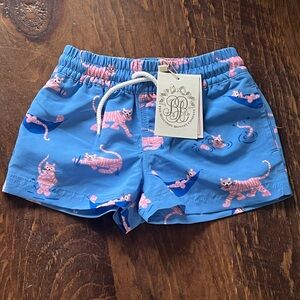 NWT TBBC The Beaufort Bonnet Company Tortola Swim Trunks Baby Boy 12-18 Months